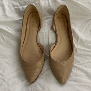 Nine West Taupe Pointed Toe Flats